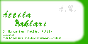 attila maklari business card